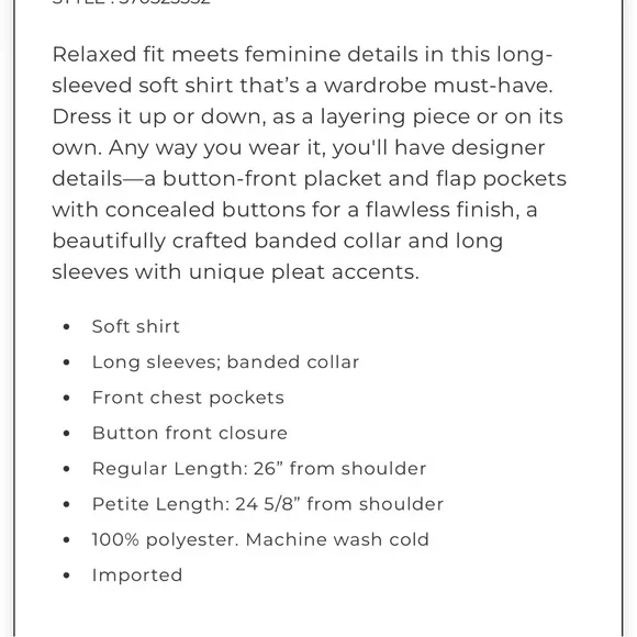 WHBM Long-Sleeve Soft Shirt - Picture 5 of 7